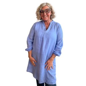 Janne K Blå Hørkjole
