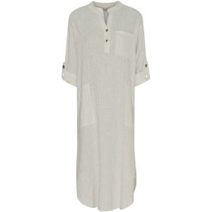 Marta Du Chateau dame kjole MdcNess - Panna Beige 1752 Stripe