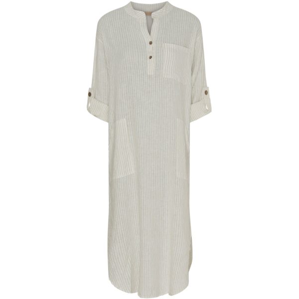 Marta Du Chateau dame kjole MdcNess - Panna Beige 1752 Stripe